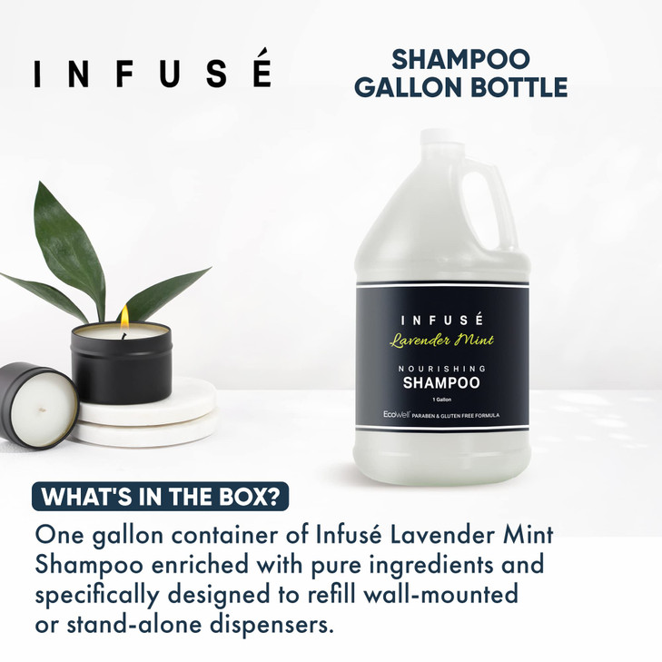 1-Shoppe All-in-Kit Infuse Lavender Mint Hotel | 1 Gallon | For Hospitality & Vacation Rentals to Refill Dispensers | (Single Gallon)