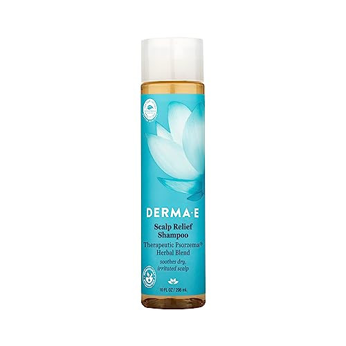Derma E Scalp Relief Shampoo with Psorzema Herbal Blend  All Natural Scalp Treatment & Dandruff Shampoo  Soothes Itchy Scalp and Promotes Scalp Hea