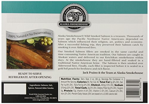 Alaska Smokehouse Smoked Salmon Fillet, Gift Box, 8 Oz