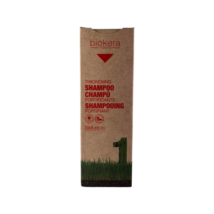 SALERM - Fortifying Shampoo - Biokera Natura Fortifying Shampoo - 300 ml - with Ginseng and Ginkgo Biloba - Nourishes the Scalp - Helps Strengthen We
