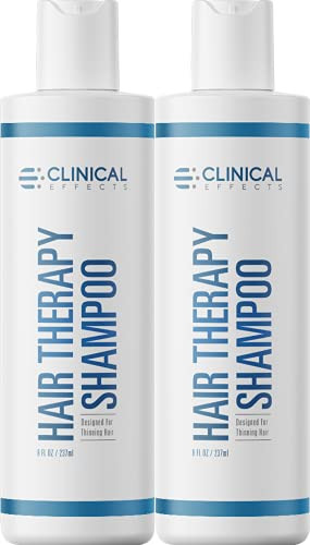 Clinical Effects Hair Therapy Shampoo  Biotin Shampoo with Anagain and Baicapil - Supports Hair Growth for Women and Men - Made in the USA - 2 Bottl