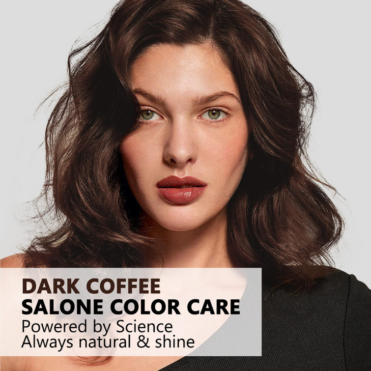 10 PCS Semi-Permanent Hair Color Shampoo - 3 in 1 Instant Hair Dye for Men & Women, Herbal Ingredients for 100% Grey Coverage (Dark Coffee/Dark Brown