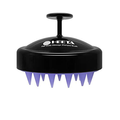 HEETA Scalp Massager Hair Growth, Soft Silicone Scalp Scrubber Shampoo Brush for Exfoliation, Dandruff Removal Head Massage Stress Relax, Wet & Dry U