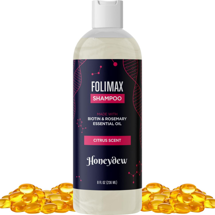 Folimax Biotin Shampoo for Thinning Hair - Volumizing Biotin Shampoo for Men & Women's Fine and Thin Hair with Zinc & Rosemary Oil - Color Safe Vegan
