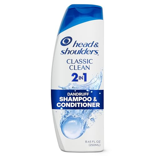 Head & Shoulders Anti-Dandruff Shampoo and Conditioner, Classic Clean 2-in-1, 1% Pyrithione Zinc, Flake Control, Deep Clean, Scalp Care, Fresh Scent,