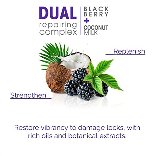 GIOVANNI 2chic Ultra-Repairing Shampoo - For Damaged, Over-Processed Hair, Helps Restore Hair's Natural Elasticity, Blackberry & Coconut Oil, Argan,