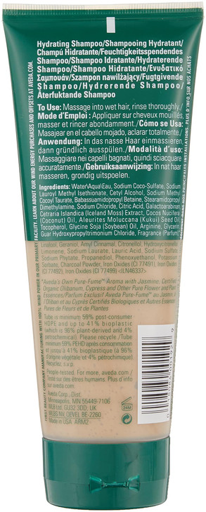 Aveda Sap Moss Weightless Hydration Shampoo | Gently Cleanses | Silicone Free | Shampoo for Normal to Dry Hair | 94% Naturally Derived*, 6.7 Fl Oz