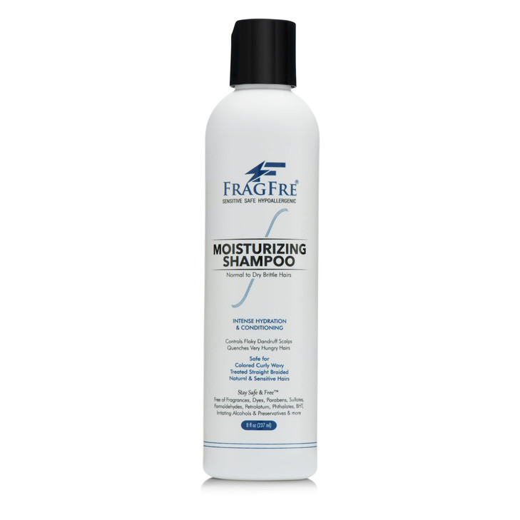 FRAGFRE Moisturizing Shampoo  8 oz  Fragrance-Free, Hypoallergenic, Sulfate-Free, Vegan  For Color-Treated & Sensitive Scalps