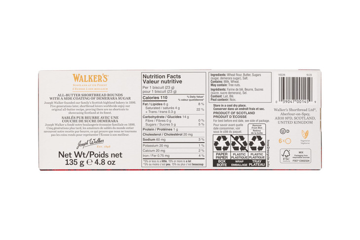 Walker's Shortbread Highlanders, All-Butter Shortbread Cookies, 4.8 Oz Box