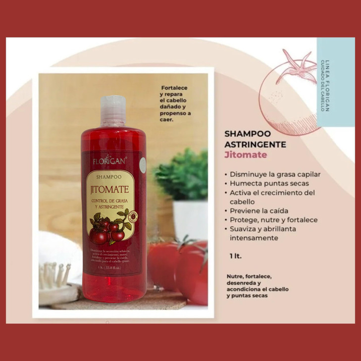 Florigan Astringent Shampoo Jitomate 1lt