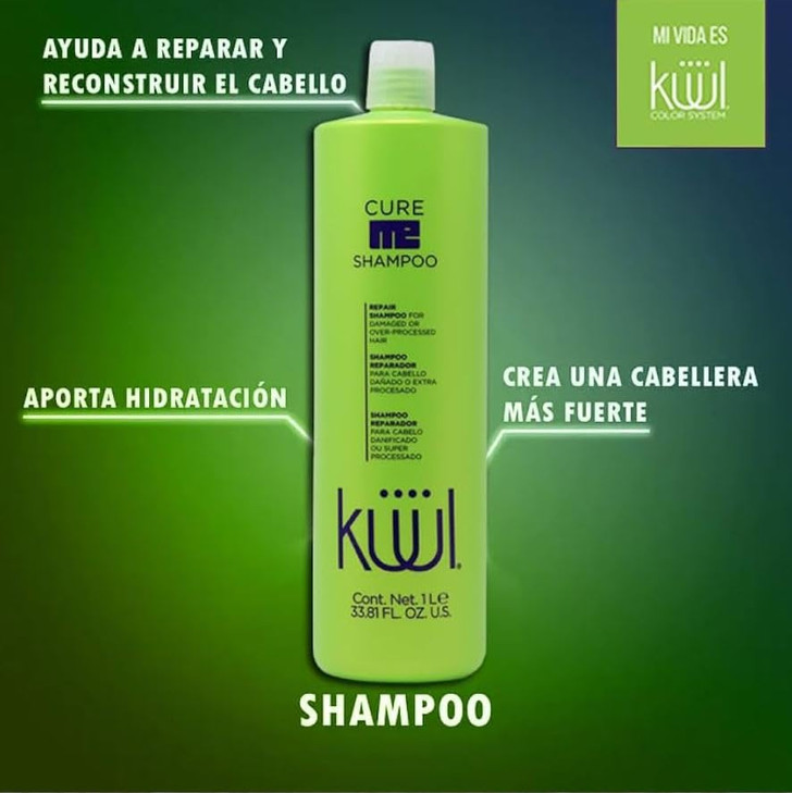 Fantasy Nails KUUL CURE ME SHAMPOO 10.1 fl oz. Green Bottle