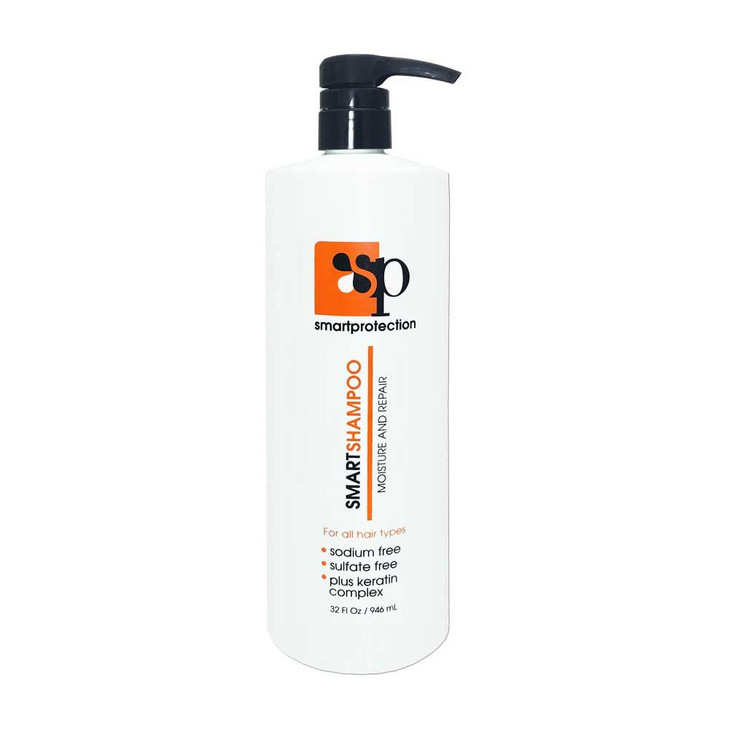 Smart Protection Moisture Shampoo Sulfate and Paraben Free 32oz for Keratin Treated Hair