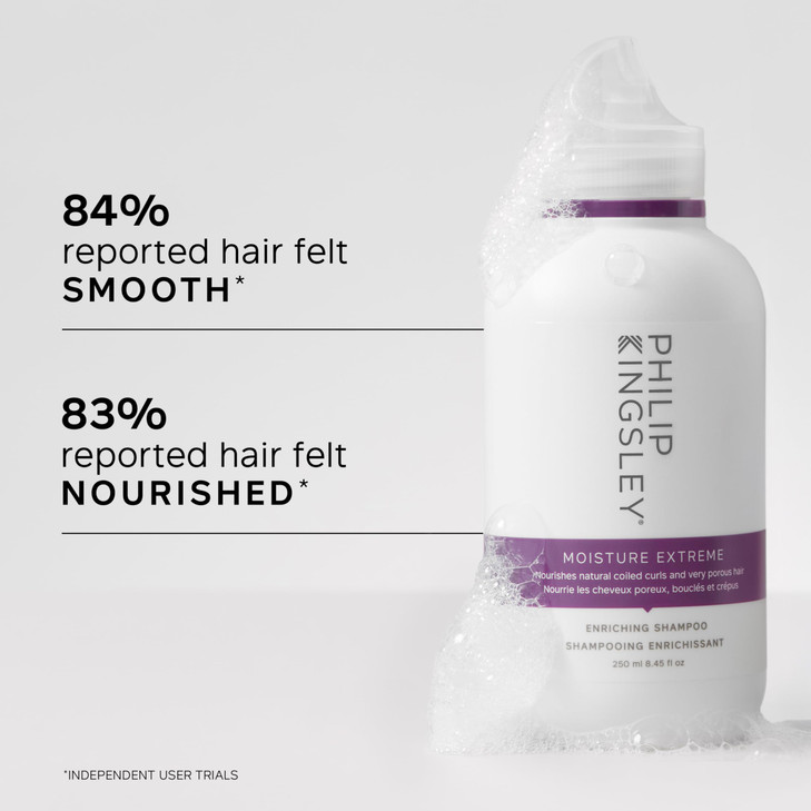 PHILIP KINGSLEY | Moisture Extreme Enriching Shampoo | For Curly, Dry, Damaged Hair | Moisturizes, Hydrates and Adds Shine| Detangles and Controls Fr