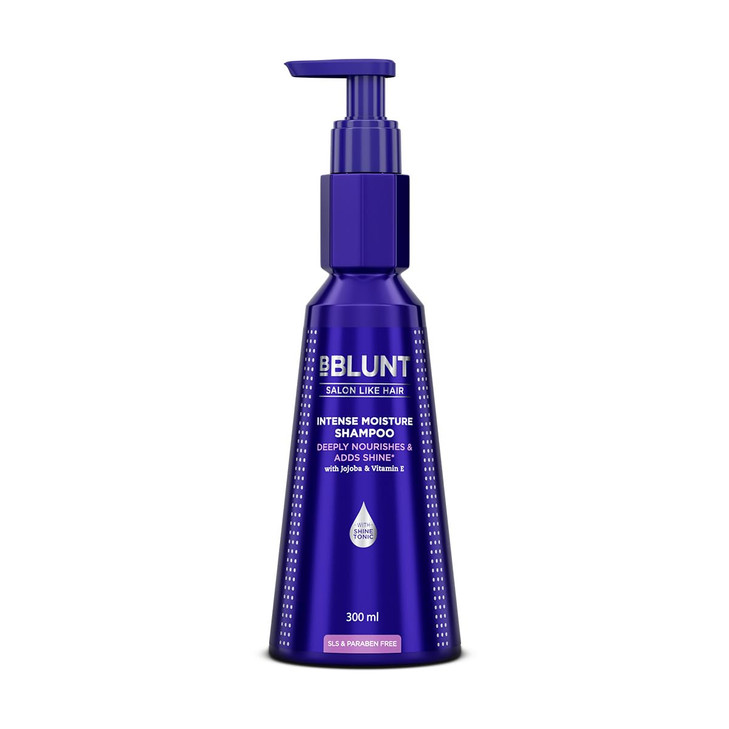 BBLUNT Intense Moisture Shampoo for Dry & Frizzy Hair | Gently Cleanses & Makes Hair Soft | Enhances Elasticity & Adds Shine | Color-Protect Formula