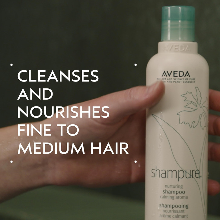 Aveda Shampure Nurturing Shampoo for Fine to Medium Hair | Gently Cleanses Hair | Daily Shampoo | 9% Naturally Derived* | Calming Aroma of Lavender &