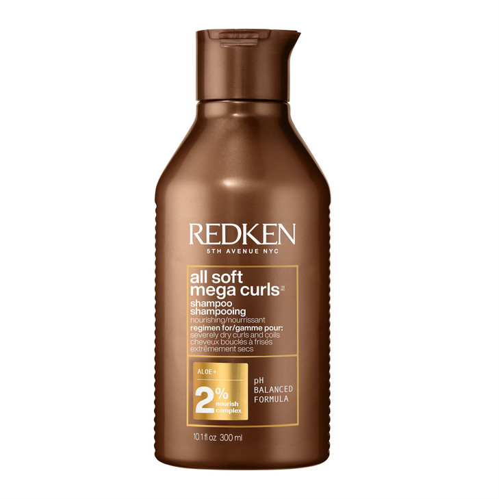 Redken All Soft Mega Curls Shampoo | For Extremely Dry Hair | Sulfate Free Shampoo | For Curly & Coily Hair | Nourishes & Softens Severely Dry Hair |