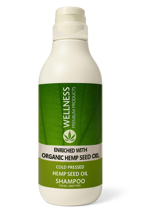 Wellness Premium Organic Hemp Shampoo  Natural Hair Growth Shampoo with Organic Infusion, Hemp Seed Oil  Hair Loss & Color Safe Care  Vegan, for A