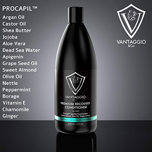 Hair Loss Conditioner for Men  Boosts Hair Growth and Thickening  DHT Blocker Fights Thinning and Alopecia  PROCAPIL Premium Formula with Castor O