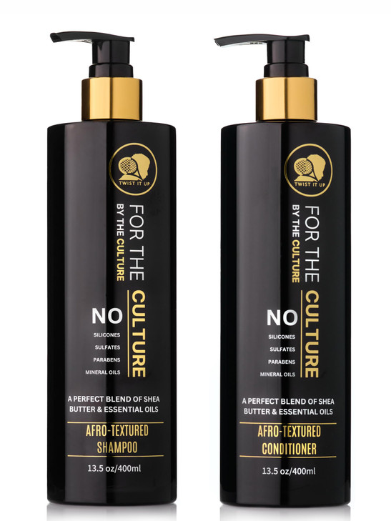 Twist It Up New Gold Standard Shampoo & Conditioner Set, Over 20 Natural Ingredients, Sulfate & Paraben-Free, Silicone-Free, Moisturizing, Hydrating,