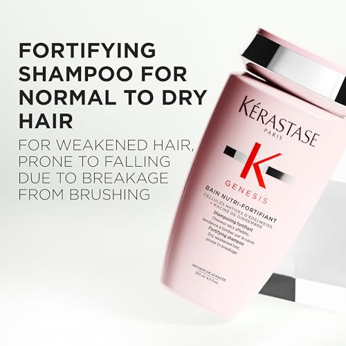 Kerastase Genesis Strengthening Nutri-Fortifiant Shampoo - Hair Repair For Weak or Damaged Hair, Detangles & Hydrates, For Normal to Dry Hair