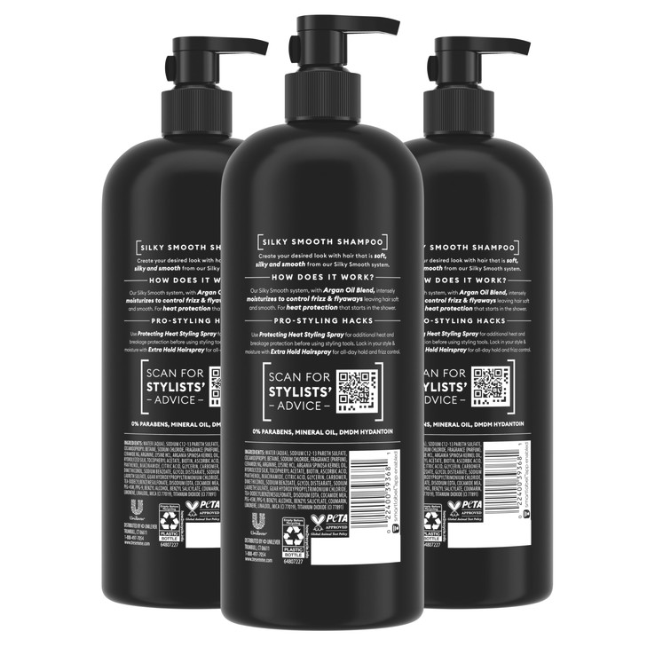 TRESemmé Anti-Frizz Shampoo 3 Count For Frizzy Hair Formulated With Pro Style Technology 28 Fl Oz