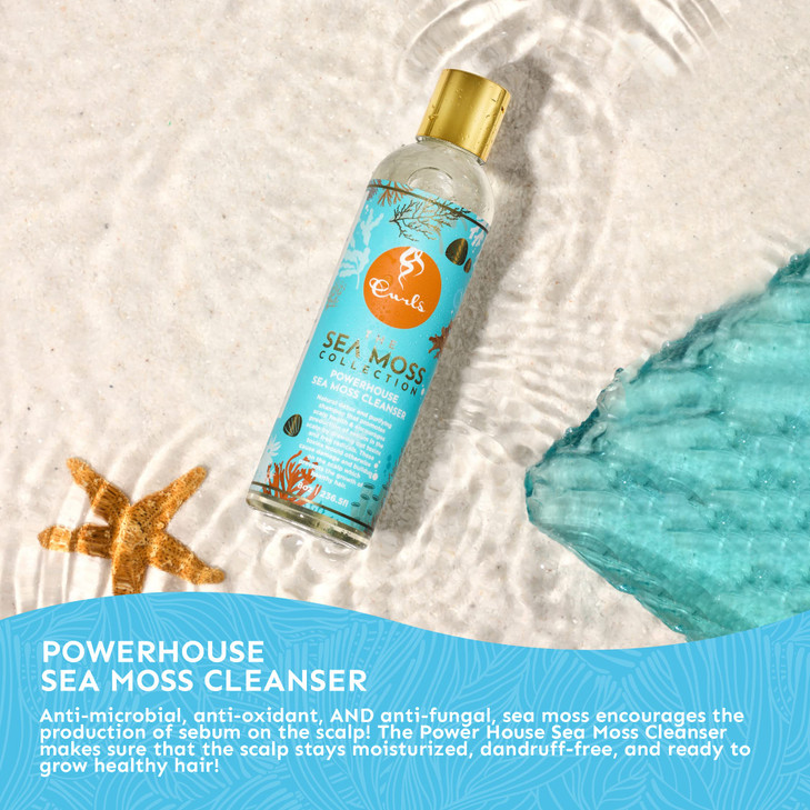 CURLS Sea Moss Powerhouse Hair Cleanser - Natural Detox Shampoo - Promotes Scalp Health - Prevents Damage and Build-up - For All Curl Types 8oz