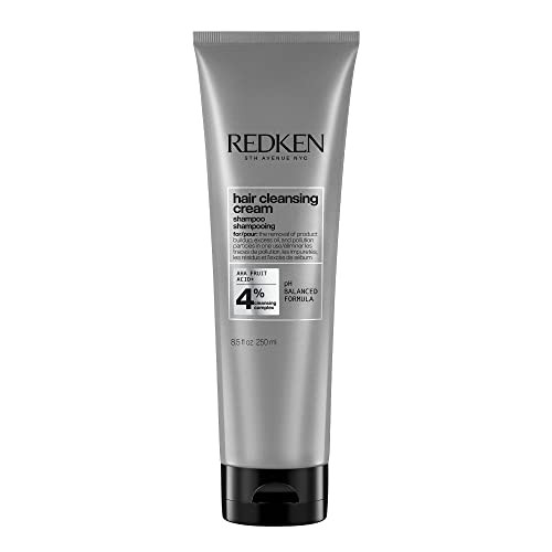 Redken Detox Hair Cleansing Cream Clarifying Shampoo For All Hair Types - Removes Buildup and Strengthens Hair Cuticle, 8.5 Fl Oz