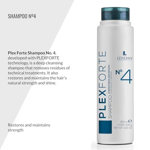Lendan - Repair Shampoo - Plex Forte Nº4 Shampoo - 300 ml - Repairs and Strengthens Hair - Deep Cleanses - Normalizes Hair pH - Anti-Frizz - Deep Hai