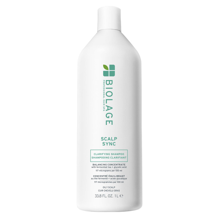 Biolage Scalp Sync Clarifying Shampoo - Residue & Buildup Remover, For Oily Scalp, Fermented Tea & Glycolic Acid, Vegan & Paraben-Free