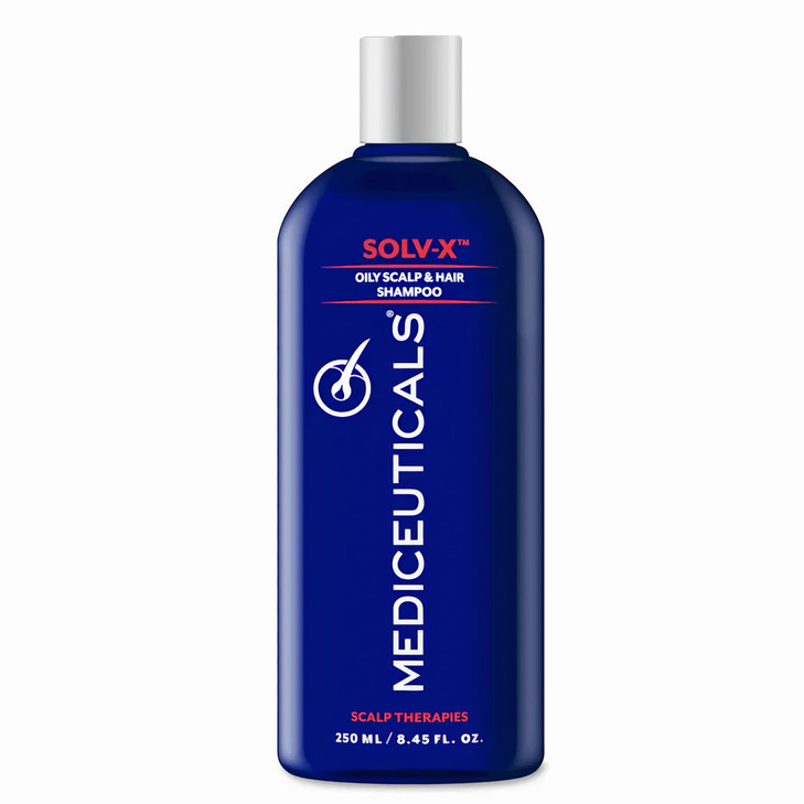 Mediceuticals Solv-X Shampoo - For Oily Hair and Scalp - Scalp Acne Shampoo for Men, Women and Teens 8.45 oz (250 ml)