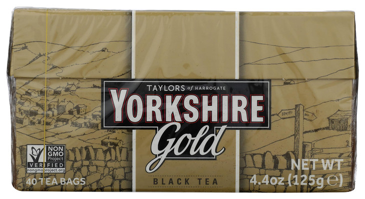 Yorkshire Tea, Gold, Pillow Tea Bags, 40 Count (Pack of 1), Premium Blend, Rich, Smooth, and Satisfying, Classic British Breakfast Blend, Caffeinated