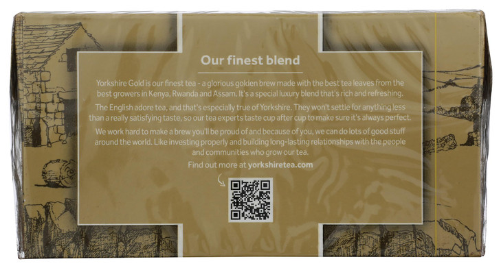 Yorkshire Tea, Gold, Pillow Tea Bags, 40 Count (Pack of 1), Premium Blend, Rich, Smooth, and Satisfying, Classic British Breakfast Blend, Caffeinated