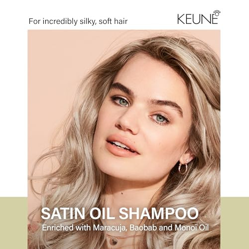 Keune Care Satin Oil Shampoo, Moisturizing & Shine-Enhancing Cleanser for All Hair Types, 10.1 Fl Oz