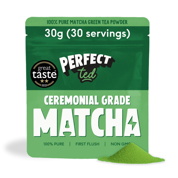 Perfect Ted Powder | Organic Matcha 30g | Organic Ceremonial Grade Matcha | Japanese Matcha Tea Powder | Matcha Fuel | (30 Servings)