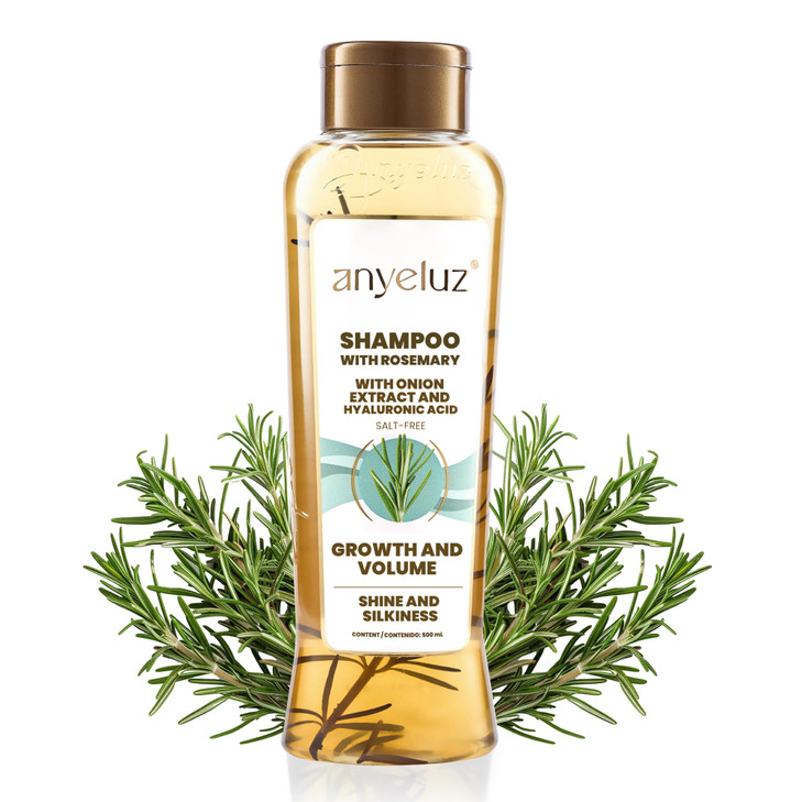 Anyeluz Rosemary Shampoo  Strengthens Hair, Fights Damage from Styling, Natural Formula for Daily Use, Suitable for All Hair Types
