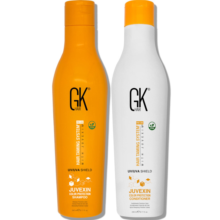 GK Hair Shield Shampoo and Conditioner  UV/UVA Protection for Color-Treated Hair  Hydrates, Prevents Fading and Split Ends  Anti-Frizz Formula for