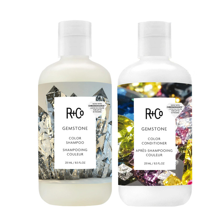 R+Co Gemstone Color Shampoo & Conditioner Set | Vibrant Color Protection, Repairs & Nourishes | Prevents Color Fading | Vegan + Cruelty-Free | Sulfat