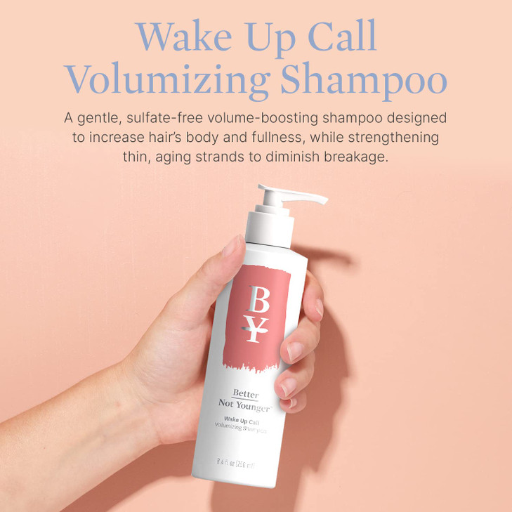 Better Not Younger Wake Up Call Volumizing Biotin Shampoo 8.4 fl oz  Designed for Women Over 40 with Thinning Hair - Volumizes, Lifts & Nourishes -