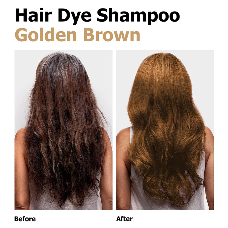 Agthyuve Hair Dye Shampoo 3 in 1, Semi-Permanent Hair Color, Blonde Brown Hair Dye, Safe & Professional, Easy To Use, For Salon & Home 16.9 FL OZ (Bl