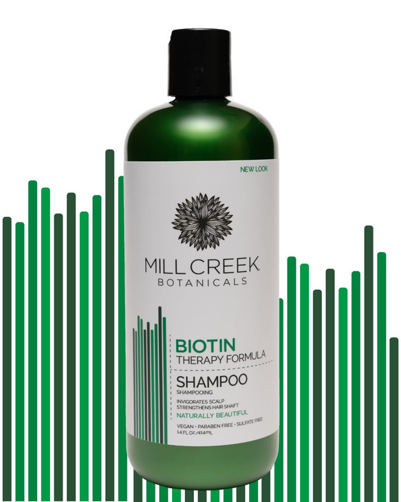 Mill Creek Biotin Shampoo, 14 Fluid Ounce (Two Pack)