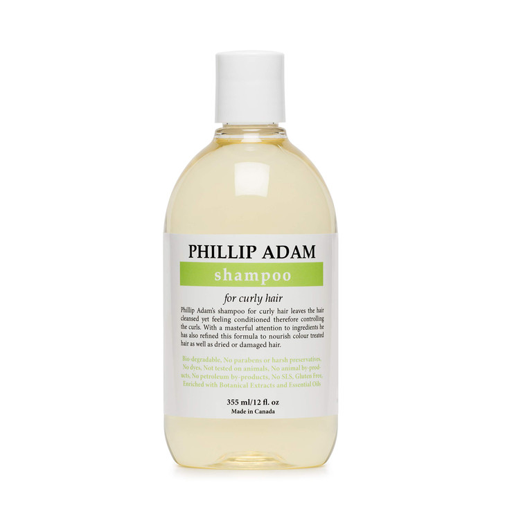 Phillip Adam Curly Hair Shampoo - Hydrating and Nourishing - For Curly, Dry and Damaged Hair - Sulfate Free and Paraben Free - 12 Fl Oz