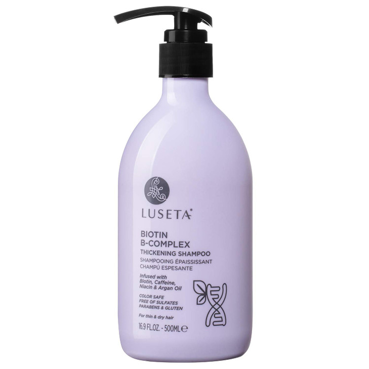 Luseta Biotin B-Complex Thickening Shampoo for Hair Growth and Strengthener - Hair Loss Treatment for Thinning Hair With Biotin Caffein and Argan Oil