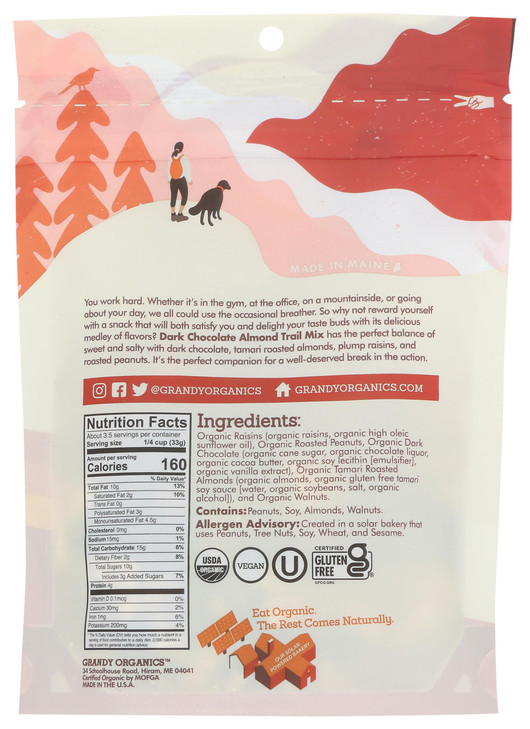 Grandy Organics Organic Dark Chocolate Almond Trail Mix, 4 OZ