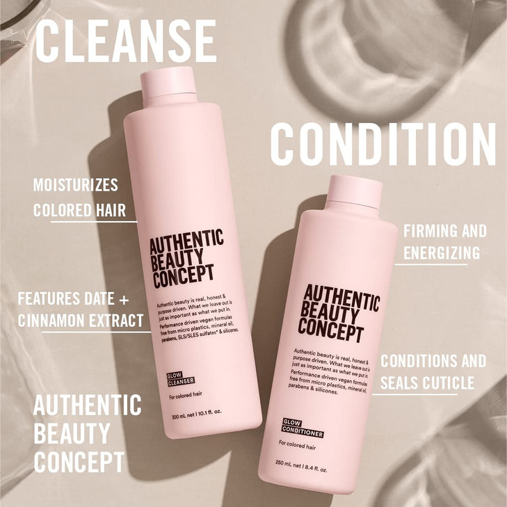 Authentic Beauty Concept Glow Cleanser | Cleansing Shampoo for Color Treated Hair | Color-Preserving | Moisturizes Colored Hair | Vegan & Cruelty-fre