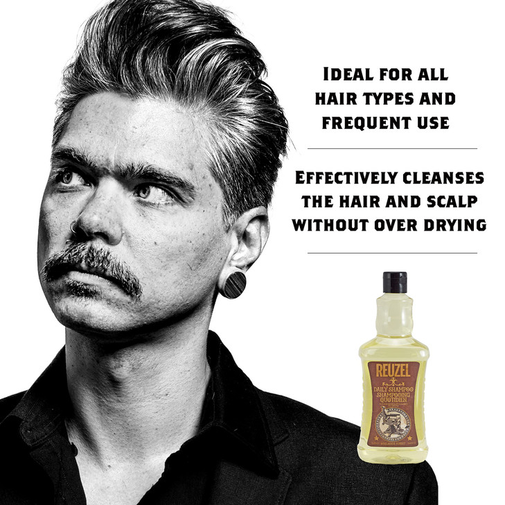 Reuzel Daily Shampoo, Cleanses Hair and Scalp, 33.81 oz