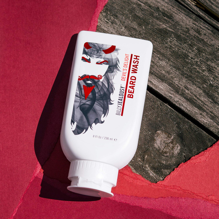 Billy Jealousy Devils Delight Beard Wash, Hydrating and Softening Facial Hair Shampoo, Removes Dirt and Gently Detangles, Sweet Black Pepper and Sand