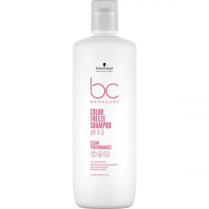 Schwarzkopf Professional Bonacure PH 4.5 Color Freeze Rich Shampoo Micellar, Oatmeal/Black, Unscented, 33.8 Fl Oz