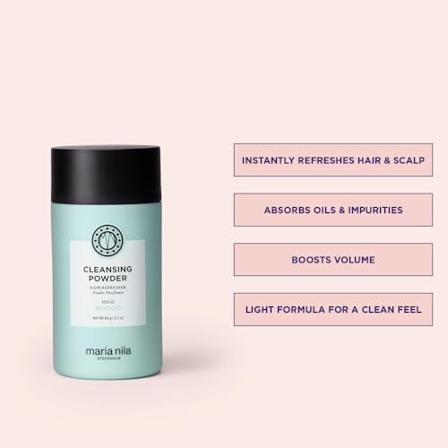 Maria Nila Cleansing Powder, 60 g, Refreshes Hair & Scalp, Absorbs fats, oils & product residue, 100% Vegan & Sulfate/Paraben free