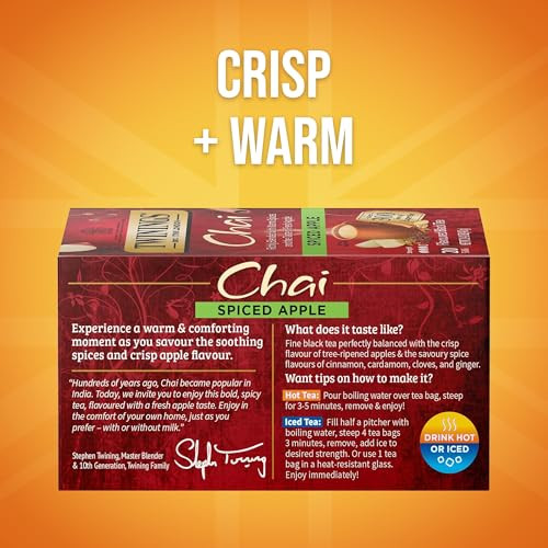 TWININGS TEA, TEA,CHAI,SPICED APPLE 20 BAG