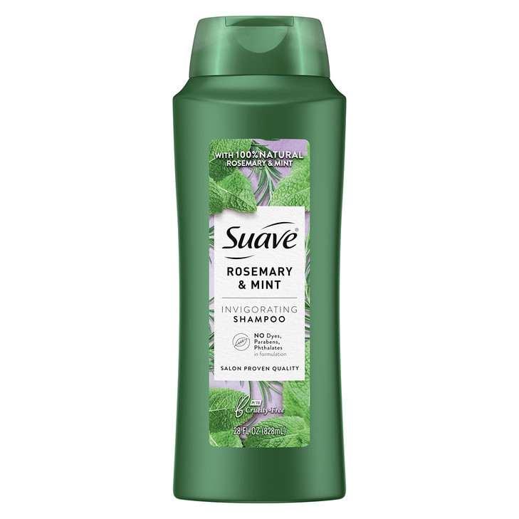 Suave Professionals Invigorating Shampoo for Dry and Damaged Hair Rosemary and Mint Paraben free and Dye free Hair 28 oz